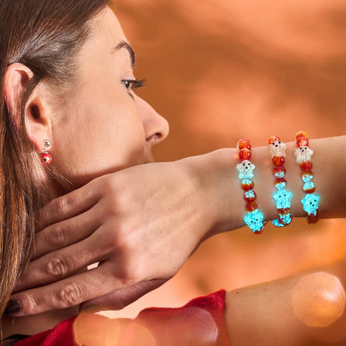 Berry Boo | Silber | Glühwürmchen-Glas-Geisterarmband